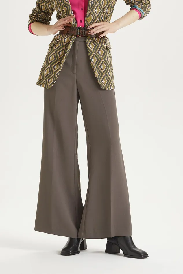 Women Malparmi Trousers Sabl Crepe Trousers Mediumgrey