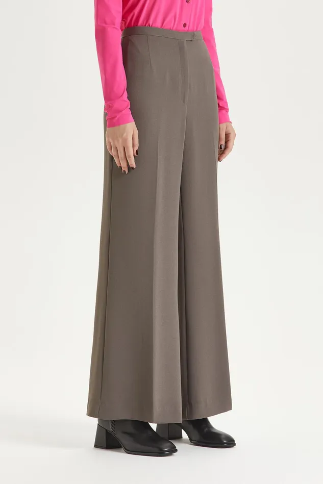 Women Malparmi Trousers Sabl Crepe Trousers Mediumgrey
