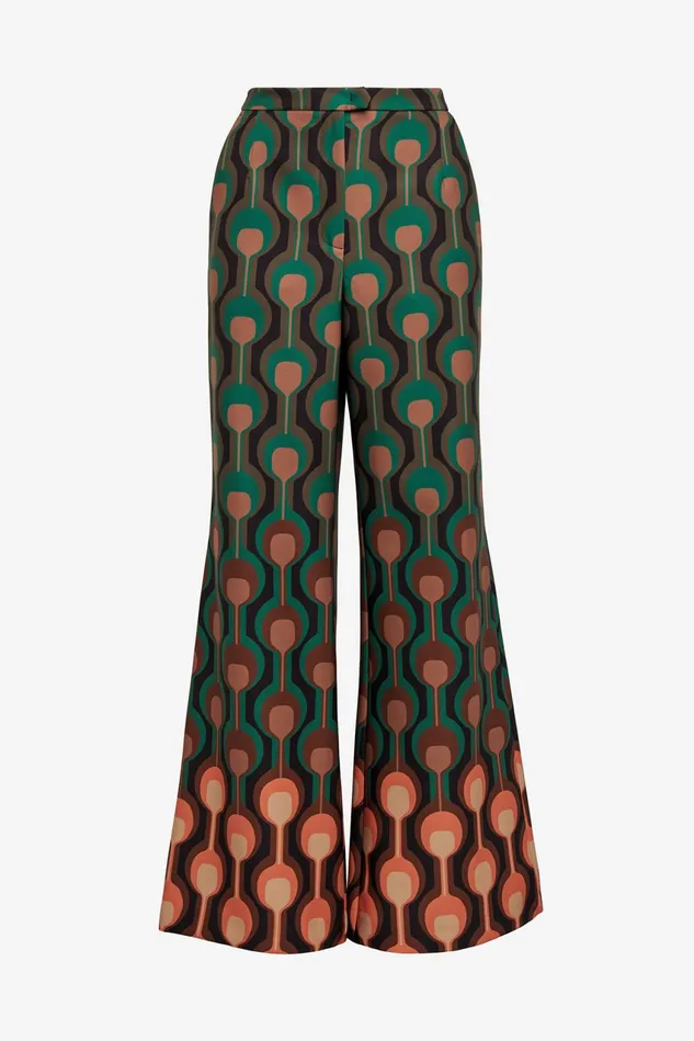 Women Malparmi Trousers Temple Degrad Cady Trousers Greenbrownblack