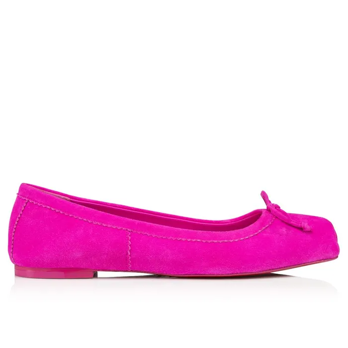 Women Mamadrague Ballerinas 8211 Veau Velours 8211 Bolerose Pink Christian Louboutin Flats