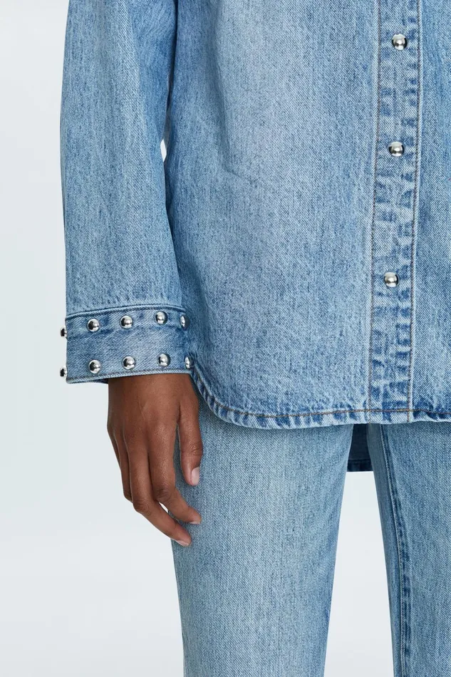 Women Mandy Denim Shacket 8211 Satellite Pistola Denim Jackets and Outerwear