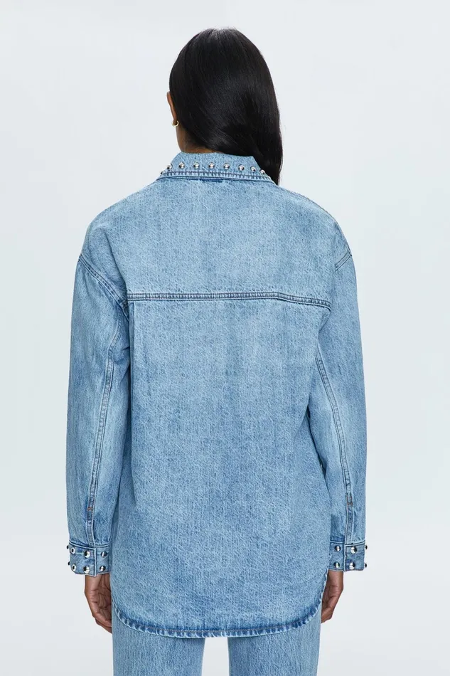 Women Mandy Denim Shacket 8211 Satellite Pistola Denim Jackets and Outerwear