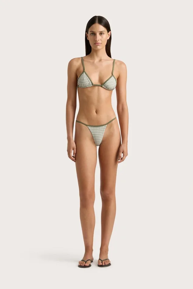 Women Manon Bikini Top Oliander Khaki Faithfull The Brand Swim