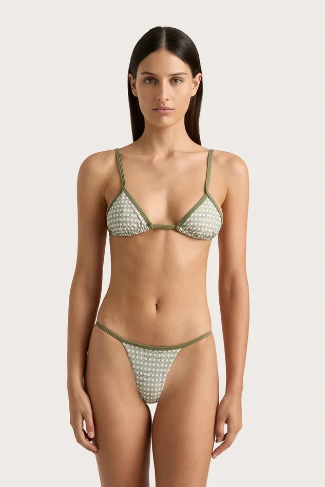 Women Manon Bikini Top Oliander Khaki Faithfull The Brand Swim Women Manon Bikini Top Oliander Khaki Faithfull The Brand Swim