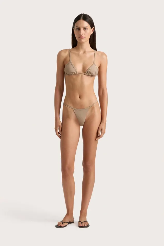 Women Manon Bikini Top Taupe Faithfull The Brand Swim