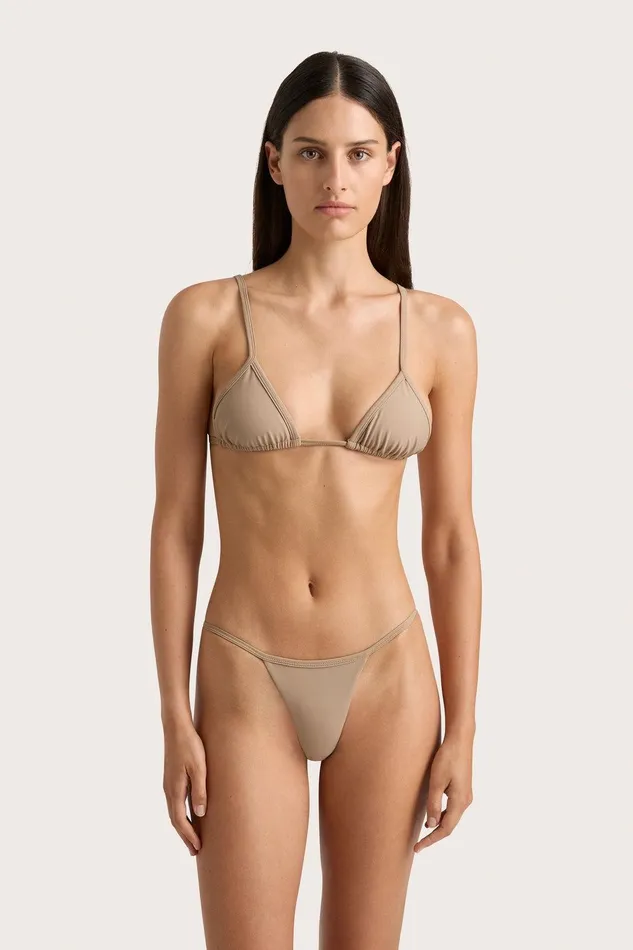Women Manon Bikini Top Taupe Faithfull The Brand Swim Women Manon Bikini Top Taupe Faithfull The Brand Swim