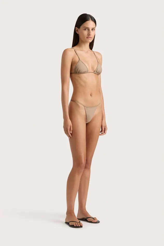 Women Manon Bikini Top Taupe Faithfull The Brand Swim Women Manon Bikini Top Taupe Faithfull The Brand Swim