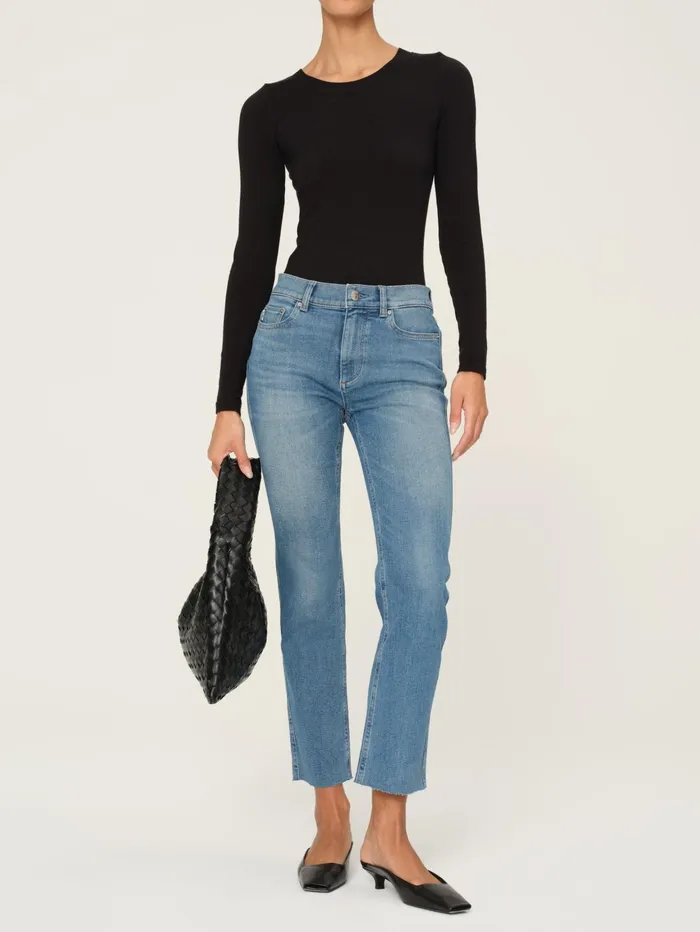 Women Mara Straight Mid Rise Instasculpt Ankle Jeans DL1961 Instasculpt