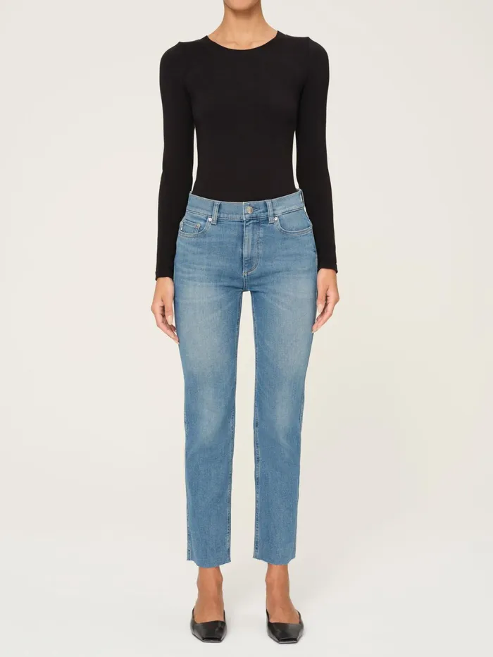 Women Mara Straight Mid Rise Instasculpt Ankle Jeans DL1961 Instasculpt
