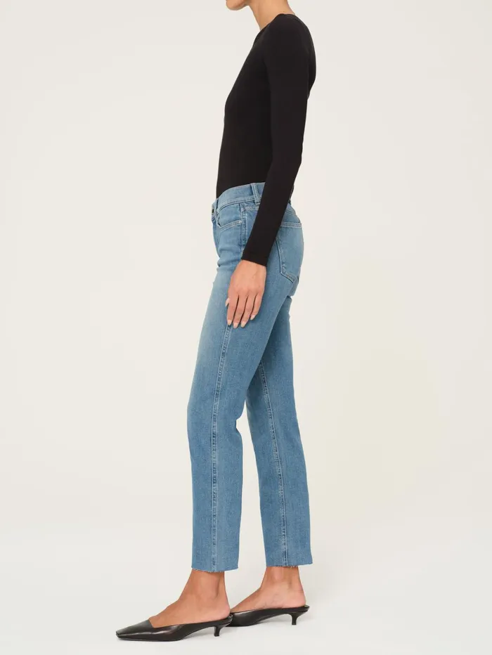 Women Mara Straight Mid Rise Instasculpt Ankle Jeans DL1961 Instasculpt