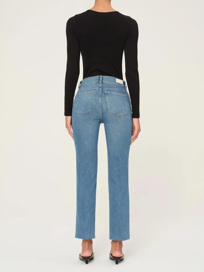Women Mara Straight Mid Rise Instasculpt Ankle Jeans DL1961 Instasculpt