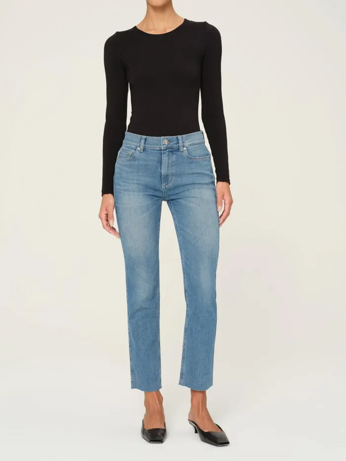 Women Mara Straight Mid Rise Instasculpt Ankle Jeans DL1961 Instasculpt
