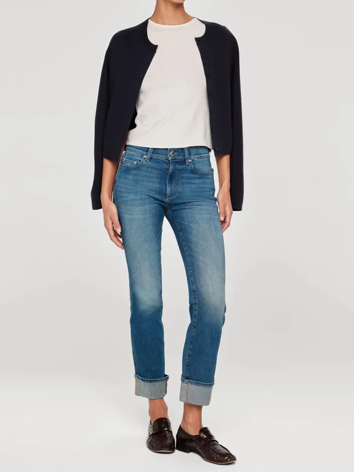 Women Mara Straight Mid Rise Instasculpt Ankle Jeans DL1961 Straight