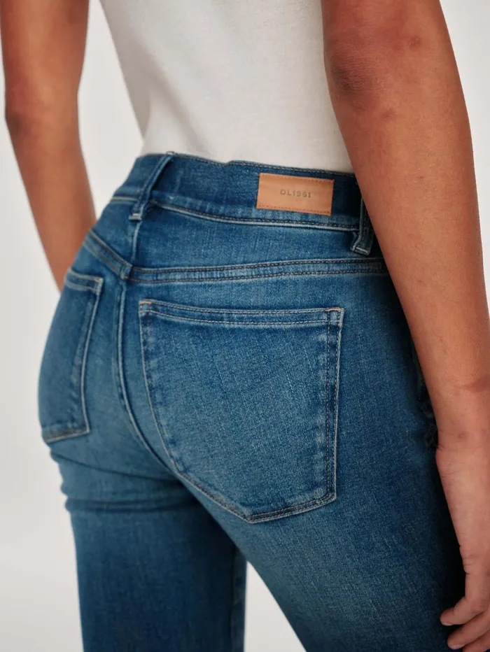 Women Mara Straight Mid Rise Instasculpt Ankle Jeans DL1961 Straight