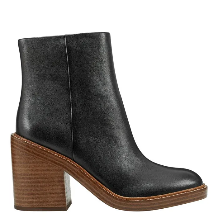 Women Marc Fisher Booties Haleena Round Toe Bootie Black