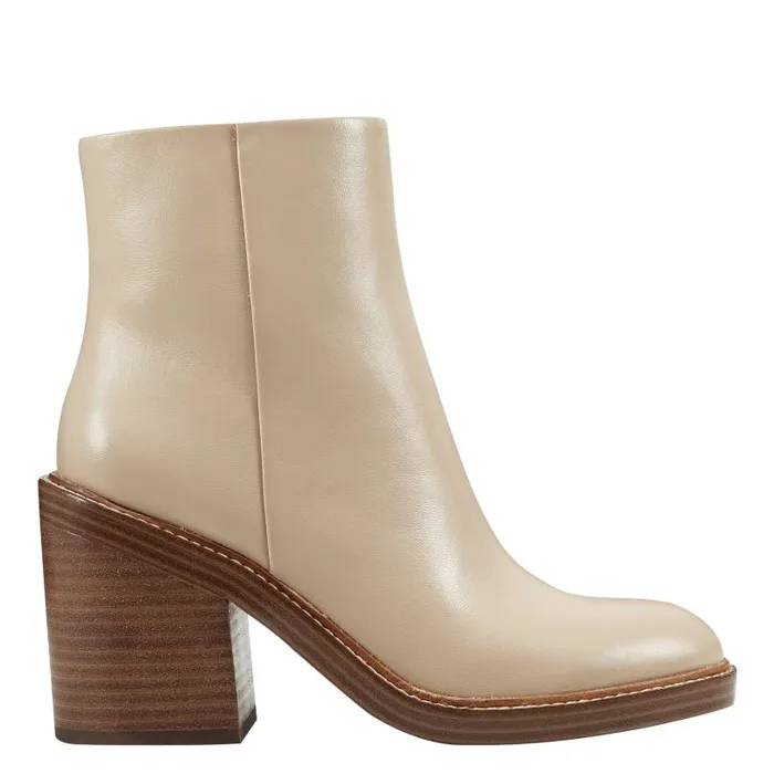 Women Marc Fisher Booties Haleena Round Toe Bootie Nude