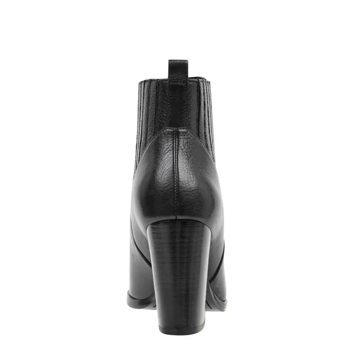Women Marc Fisher Boots and Booties Alva Pointy Toe Bootie Black Leather