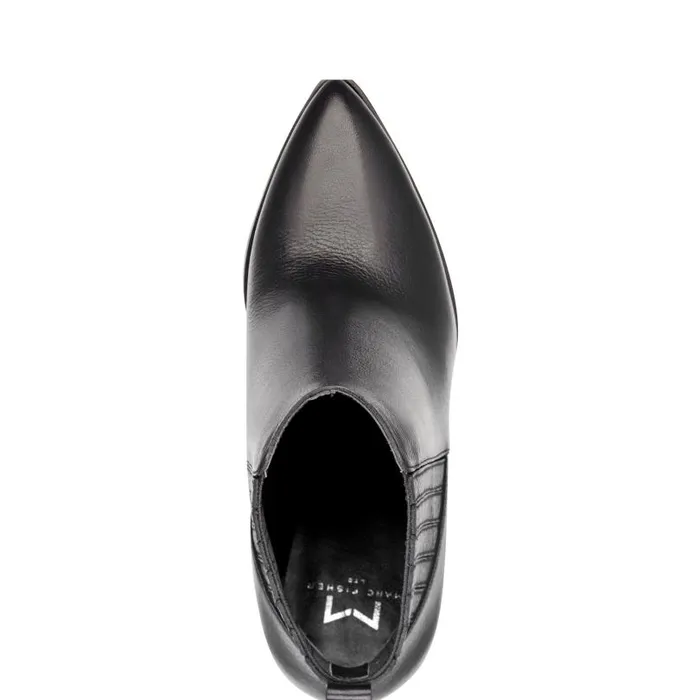Women Marc Fisher Boots and Booties Alva Pointy Toe Bootie Black Leather