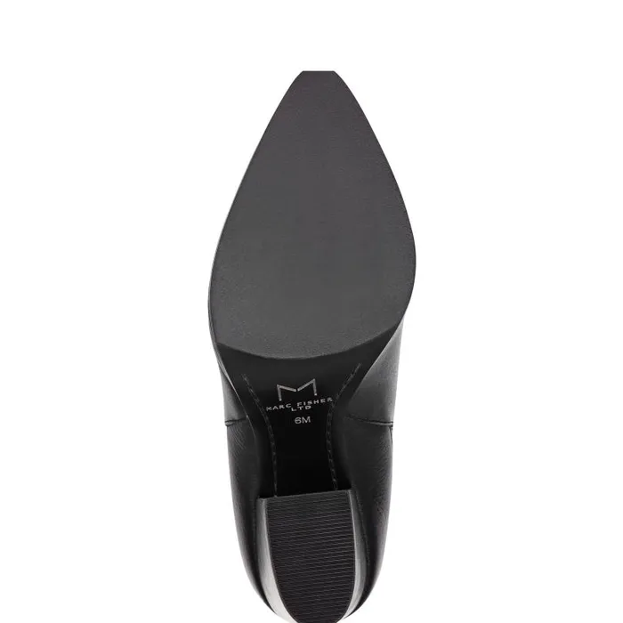 Women Marc Fisher Boots and Booties Alva Pointy Toe Bootie Black Leather