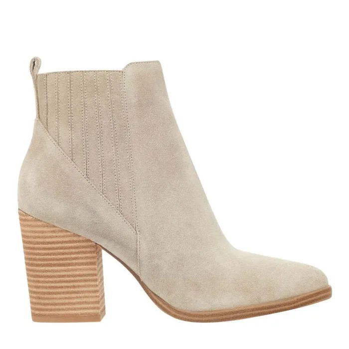 Women Marc Fisher Boots and Booties Alva Pointy Toe Bootie Light Natural Suede Women Marc Fisher Boots and Booties Alva Pointy Toe Bootie Light Natural Suede