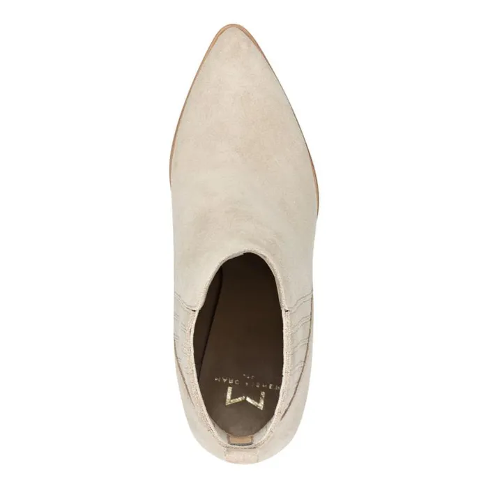 Women Marc Fisher Boots and Booties Alva Pointy Toe Bootie Light Natural Suede