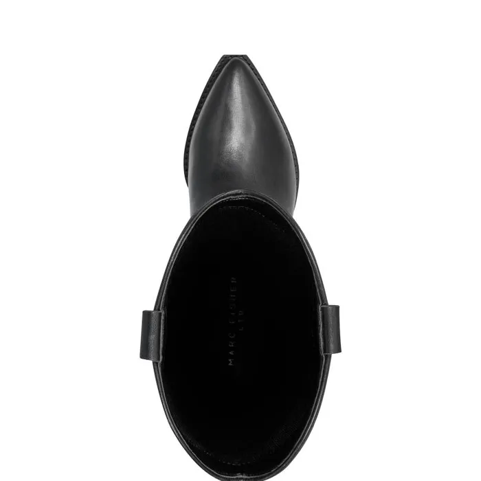 Women Marc Fisher Boots and Booties Ander Western Boot Black Leather
