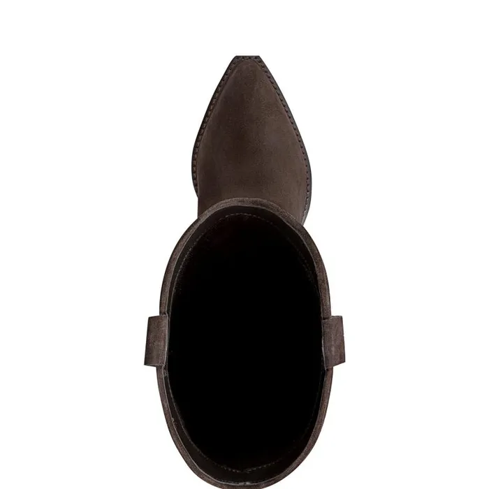 Women Marc Fisher Boots and Booties Ander Western Boot Dark Brown Suede