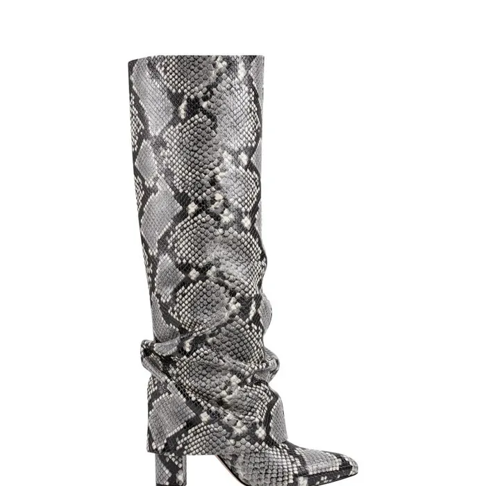 Women Marc Fisher Boots and Booties Lalita Foldover Dress Boot Snake Print