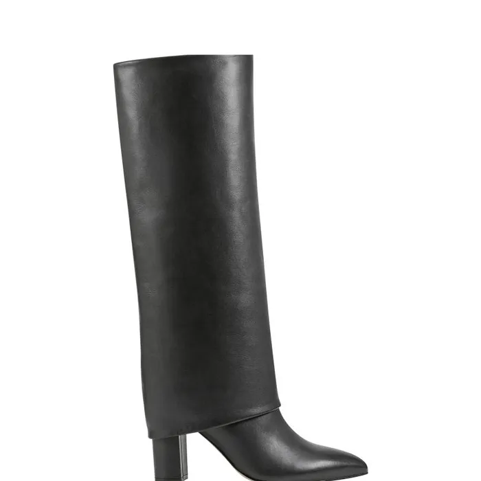 Women Marc Fisher Boots and Booties Leina Block Heel Pointy Toe Dress Boot Black