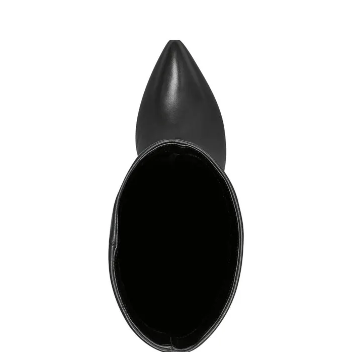 Women Marc Fisher Boots and Booties Leina Block Heel Pointy Toe Dress Boot Black
