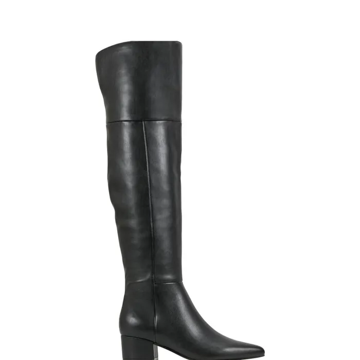 Women Marc Fisher Boots and Booties Lottie Over The Knee Boot Smooth Black