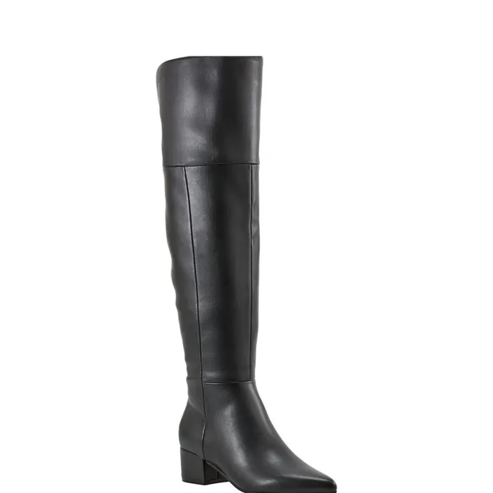Women Marc Fisher Boots and Booties Lottie Over The Knee Boot Smooth Black