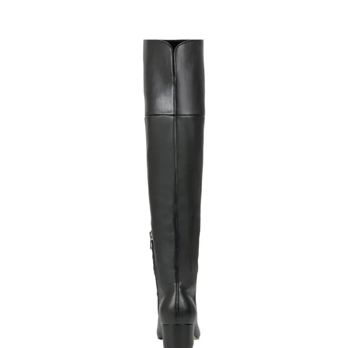 Women Marc Fisher Boots and Booties Lottie Over The Knee Boot Smooth Black