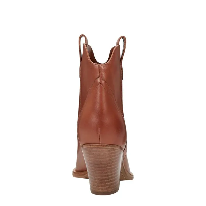 Women Marc Fisher Boots and Booties Marlie Western Bootie Natural Leather