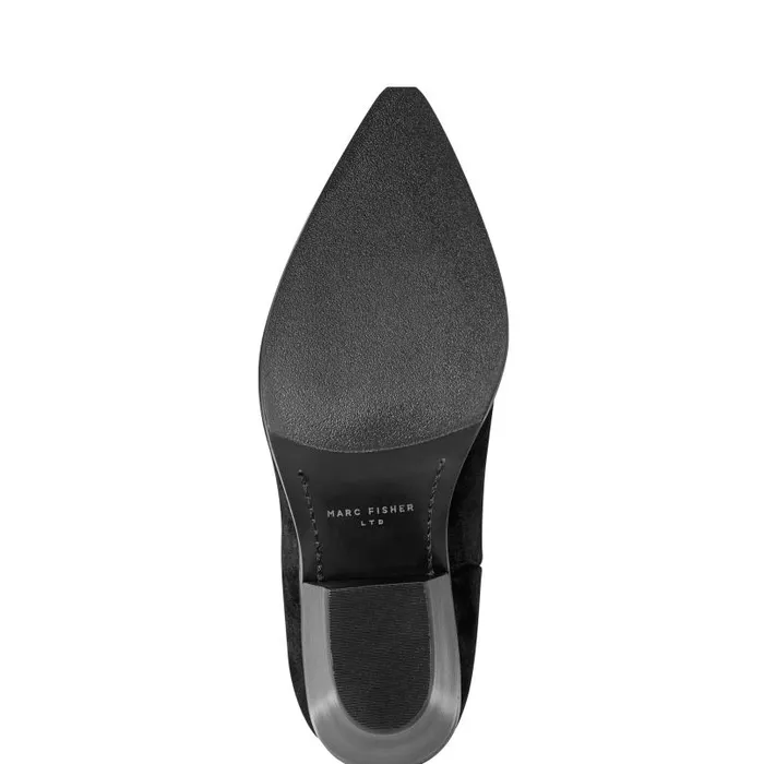 Women Marc Fisher Boots and Booties Myleea Slouchy Boot Black Suede