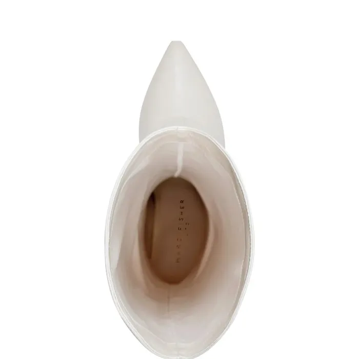 Women Marc Fisher Boots and Booties Nairine Foldover Dress Boot White Leather