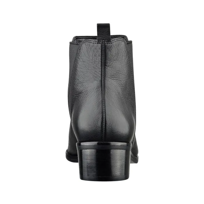Women Marc Fisher Boots and Booties Yale Pointy Toe Chelsea Bootie Black Leather