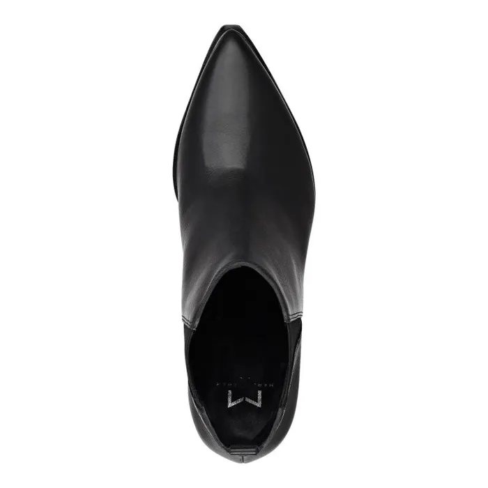 Women Marc Fisher Boots and Booties Yale Pointy Toe Chelsea Bootie Black Leather