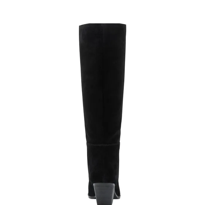Women Marc Fisher Boots Challi Pointy Toe Boot Black Suede