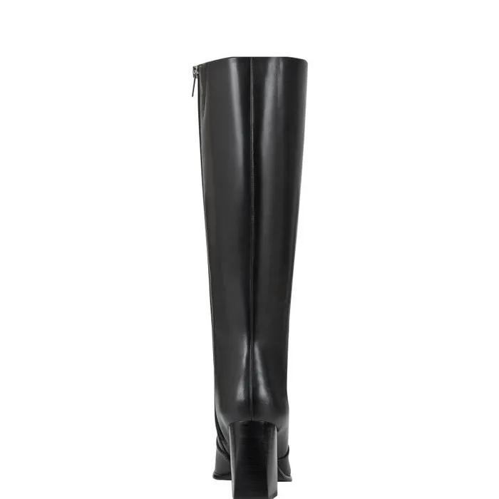 Women Marc Fisher Boots Dreeam Block Heeled Boot Black Leather