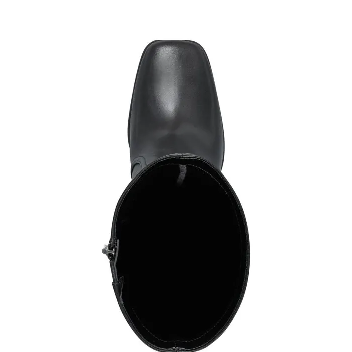 Women Marc Fisher Boots Dreeam Block Heeled Boot Black Leather