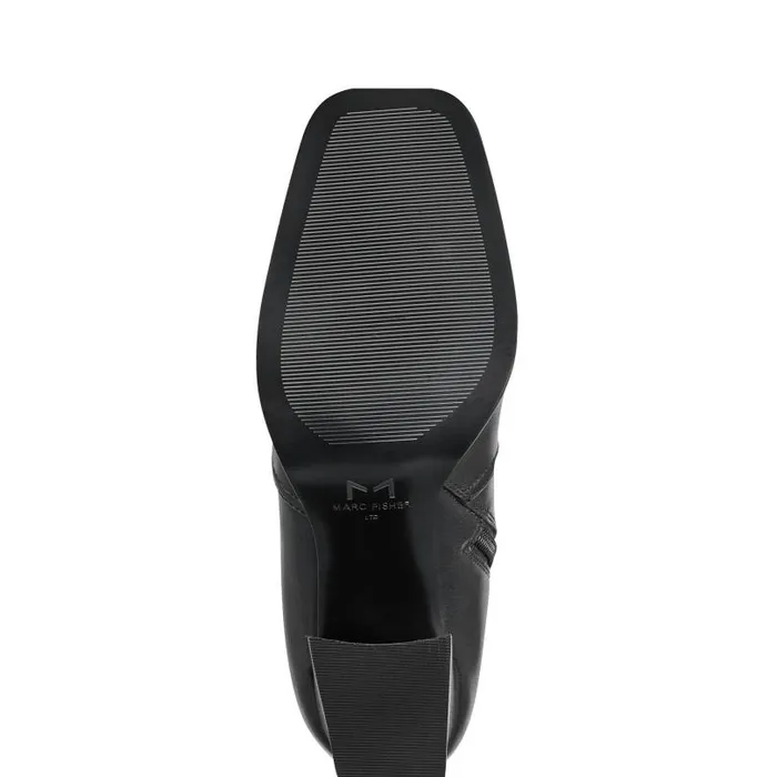 Women Marc Fisher Boots Dreeam Block Heeled Boot Black Leather