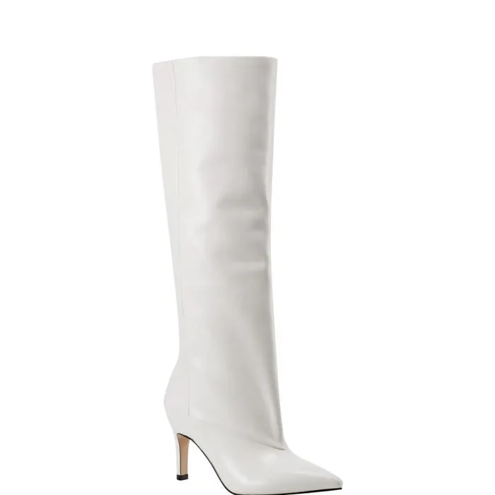 Women Marc Fisher Boots Gentle Dress Boot Ivory Leather