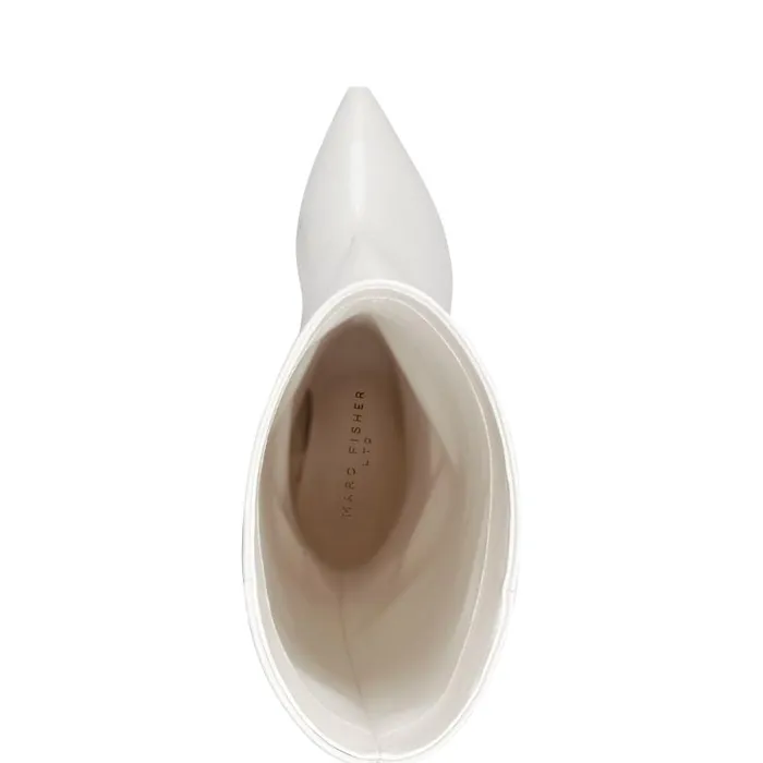 Women Marc Fisher Boots Gentle Dress Boot Ivory Leather
