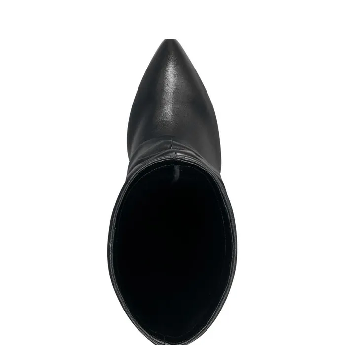 Women Marc Fisher Boots Lalita Foldover Dress Boot Black Leather