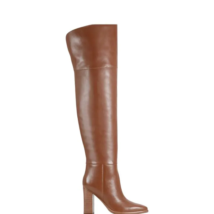 Women Marc Fisher Boots Lasli Over The Knee Boot Brown Leather