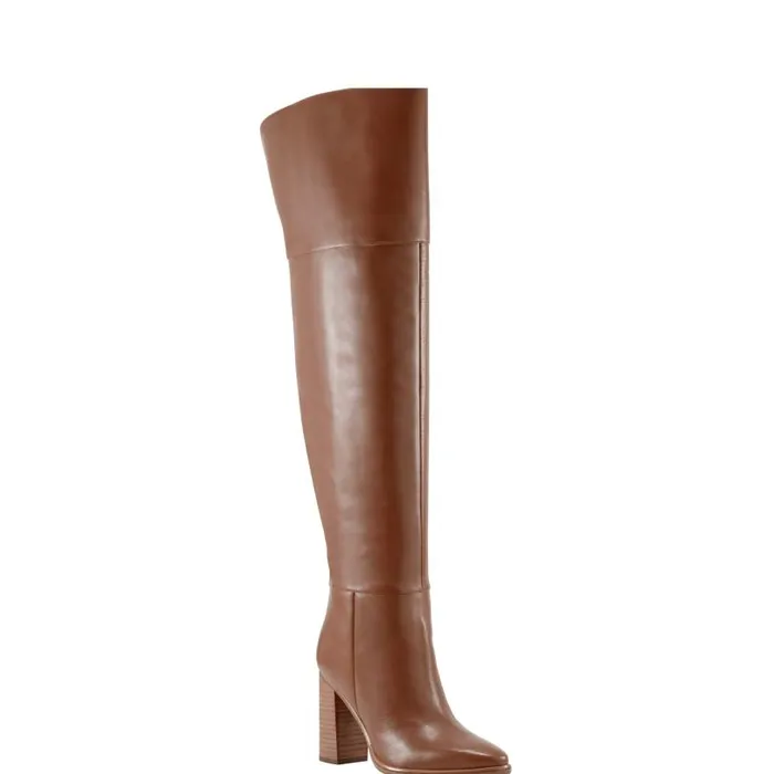 Women Marc Fisher Boots Lasli Over The Knee Boot Brown Leather