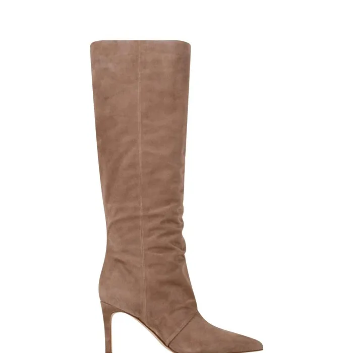 Women Marc Fisher Boots Narysa Dress Boot Natural Suede
