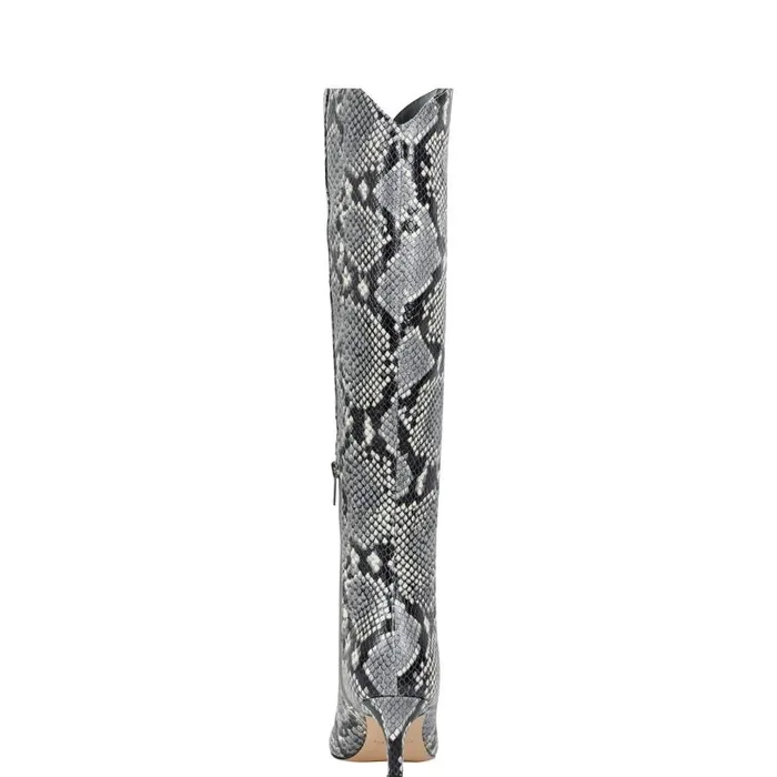 Women Marc Fisher Boots Quinnie Dress Boot Snake Print