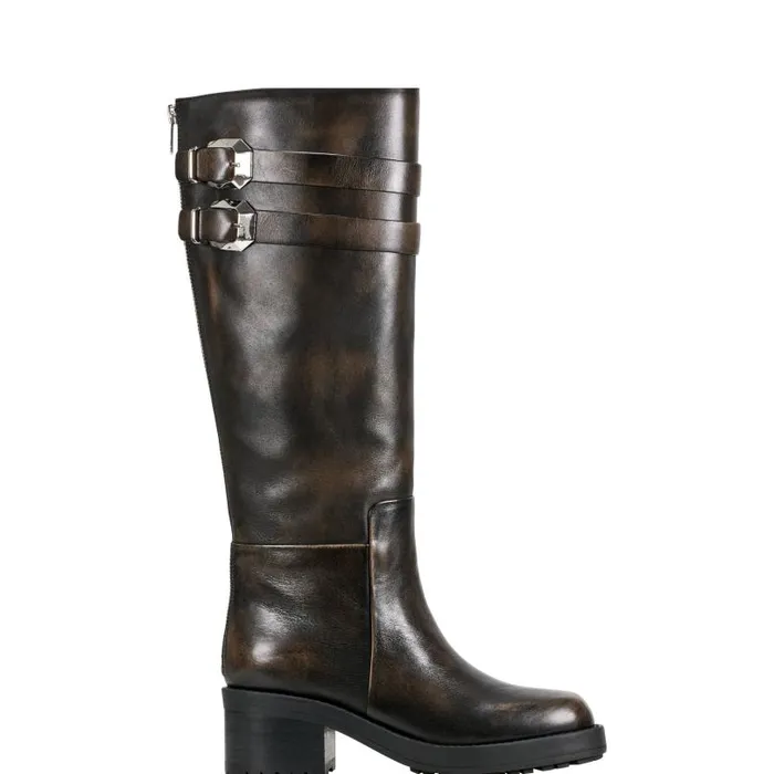 Women Marc Fisher Casual Boots Dariya Casual Boot Dark Brown Leather